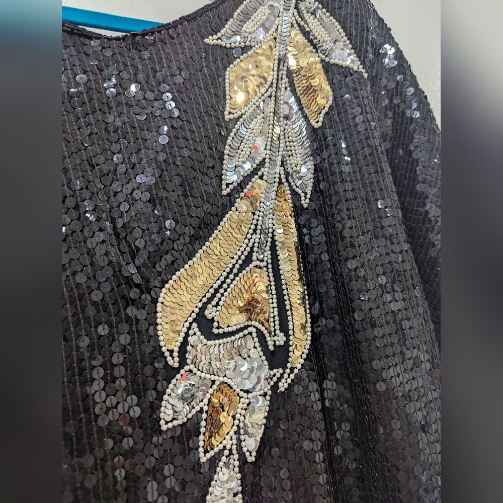 Vintage Sequin Embellished Blouse